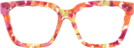 Verve - Rectangle Floral Eyeglasses