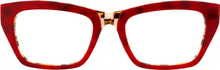 Lola - Rectangle Red Eyeglasses