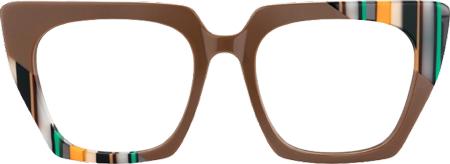 Sanna - Square Brown Eyeglasses