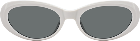 Phantom - Oval White Sunglasses