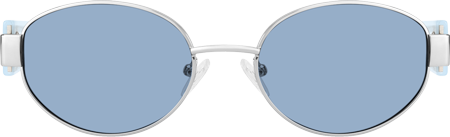 Ember - Oval Silver Sunglasses