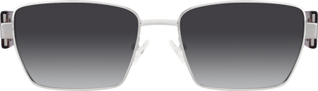 Rogue - Rectangle Silver Sunglasses