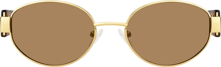 Ember - Oval Gold Sunglasses