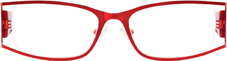 Elle - Rectangle Red Eyeglasses