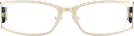 Elle - Rectangle Gold Eyeglasses