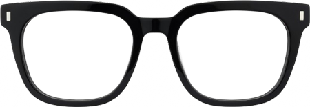 Vinyl - Square Black Eyeglasses
