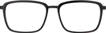 Alloy - Rectangle Black Eyeglasses