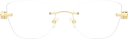 Muse - Cat Eye Gold Eyeglasses