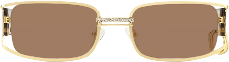 Riff - Rectangle Gold Sunglasses