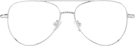 Joni - Aviator Silver Eyeglasses