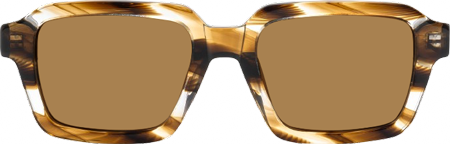 Jet - Rectangle Brown Sunglasses