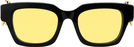 Sabrina - Rectangle Black Sunglasses