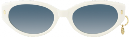 Meow - Cat Eye White Sunglasses