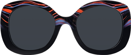 Athina - Round Black Sunglasses