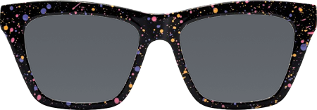 Drip - Rectangle Black Sunglasses