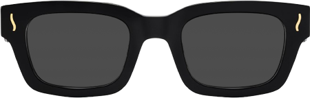 Wave - Rectangle Black Sunglasses