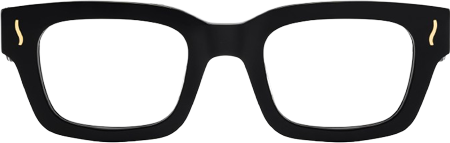 Wave - Rectangle Black Eyeglasses