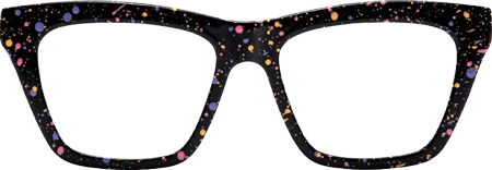 Drip - Rectangle Black Eyeglasses