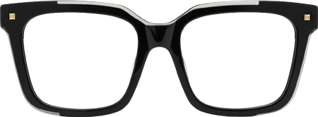 Taffeta - Square Black Eyeglasses