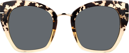 Paulina - Square Light Tortoise Cat-Eye Designer Sunglasses