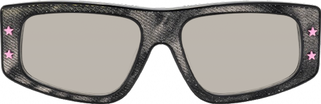 Maeva - Rectangle Black Sunglasses
