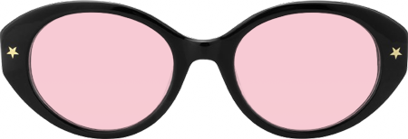 Starlust - Oval Black Sunglasses