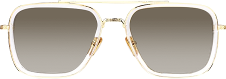 Alvira - Clear Aviator Sunglasses Gold Frame