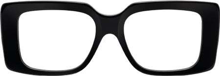 Kente - Rectangle Black Eyeglasses