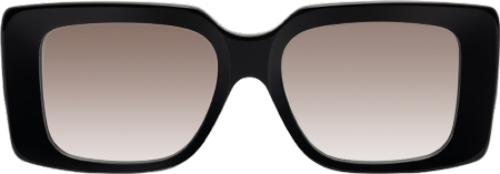 Kente - Rectangle Black Sunglasses