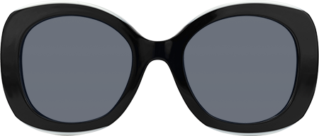 Athina - Round Black Sunglasses