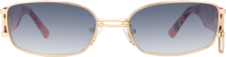 Gagenia - Rectangle Gold Sunglasses