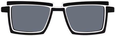 Joselyn - Rectangle Black Sunglasses