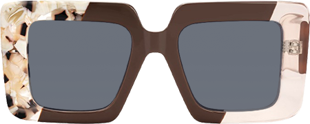 Valora - Square Brown Sunglasses