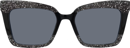 Galarza - Rectangle Black Sunglasses