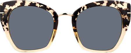 Paulina - Square Light Tortoise Cat-Eye Designer Sunglasses