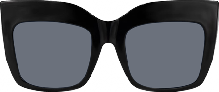 Cassandra - Square Black Sunglasses