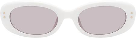 TADA - Oval White Sunglasses