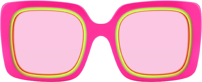 Esadowa - Square Pink Sunglasses