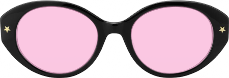 Starlust - Oval Black Sunglasses