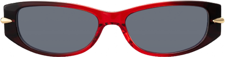 Erica - Rectangle Red Sunglasses