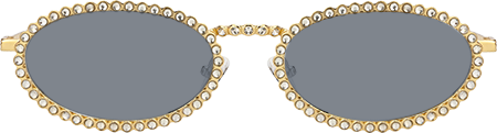Fergie - Oval Gold Sunglasses