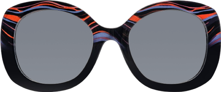 Athina - Round Black Sunglasses
