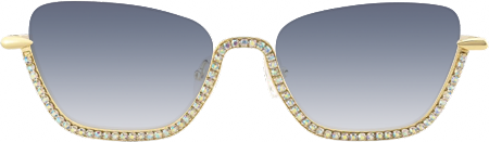 Viva - Cat Eye Gold Sunglasses