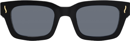 Wave - Rectangle Black Sunglasses