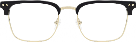 Preppy - Rectangle Black Eyeglasses