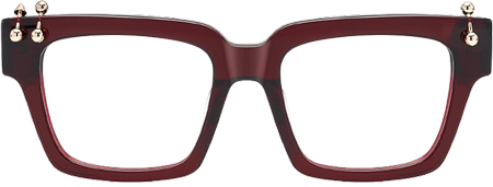 PIERCE - Square Red Eyeglasses