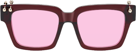 PIERCE - Square Red Sunglasses