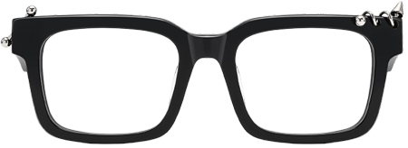 Spike - Rectangle Black Eyeglasses