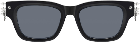 Stud - Rectangle Black Sunglasses