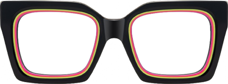 Trance - Square Black Eyeglasses